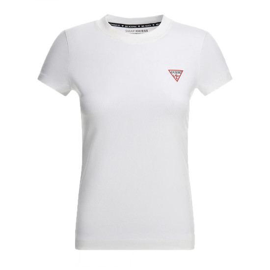 Guess Γυναικεία κοντομάνικη μπλούζα SS CN Mini Triangle Tee